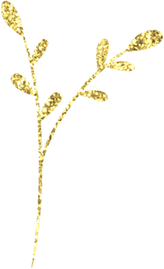 Gold Glitter Flower