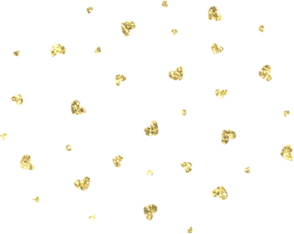 Gold Glitter Hearts